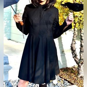 Cotton casual collared long sleeve dress Size 4